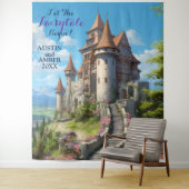 Tenture Fond de décor de château de conte de fées suspendu (En situation)