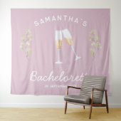 Tenture Fond de décor de fête de Bachelorette Champagne Bo (En situation (horizontale))