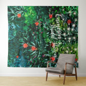 Tenture Fond de Décor de Fête de Mariée Fleurs Tropicales  (En situation (horizontale))