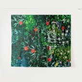 Tenture Fond de Décor de Fête de Mariée Fleurs Tropicales  (Devant (Horizontal))