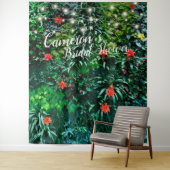 Tenture Fond de Décor de Fête de Mariée Fleurs Tropicales  (En situation)