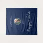 Tenture Fond de décor de fête pour anniversaire Argent et (Devant (Horizontal))