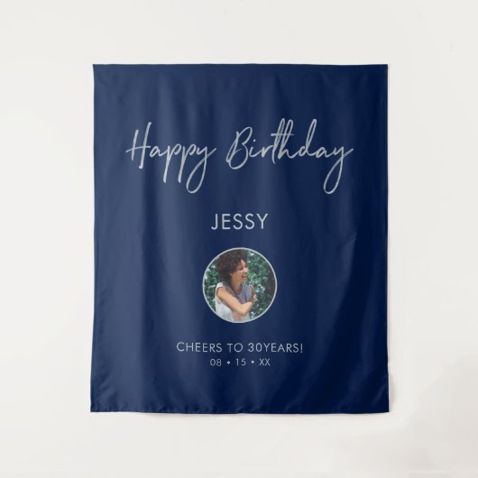 Tenture Fond de décor de fête pour anniversaire Argent et (Devant)