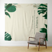 Tenture Fond de Décor de Mariage à Feuillage Tropical (En situation (horizontale))