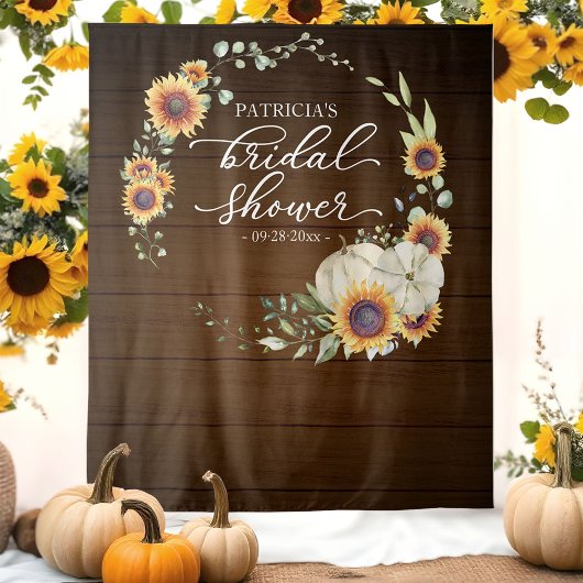 Tenture Fond de Décor de Mariage Champêtre avec Tournesols