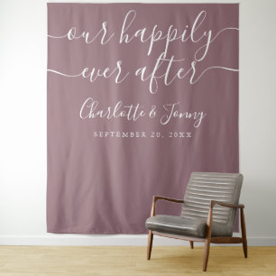 Tenture Fond de décor de mariage élégant mauve pour photos