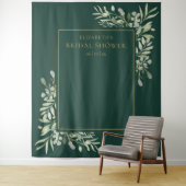 Tenture Fond de décor de photo de Baby Shower à la verdure (En situation)