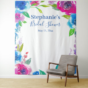 Tenture Fond de décor de photo de mariage floral accrocheu
