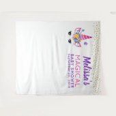 Tenture Fond de décor de photo Licorne avec Fleurs & Confe (Devant (Horizontal))