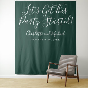 Tenture Fond de décor de photo vert émeraude pour le début