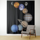 Tenture fond de décor de planètes du système solaire (En situation)