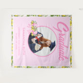 Tenture Fond de décor de remise de diplôme Citron Rose Fra (Devant (Horizontal))