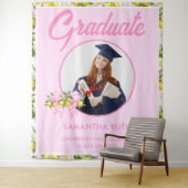Tenture Fond de décor de remise de diplôme Citron Rose Fra (En situation)