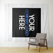 Tenture Fond de décor de salon professionnel Logo de l'ent (En situation (horizontale))