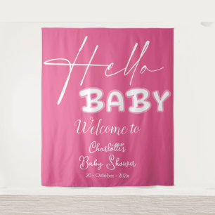 Tenture Fond de décor élégant rose foncé pour Baby Shower
