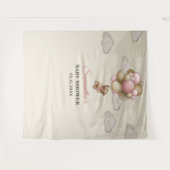 Tenture Fond de décor en ballons rose marron ivoire pour o (Devant (Horizontal))