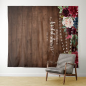 Tenture Fond de décor floral rose pour mariage de Bourgogn (En situation (horizontale))