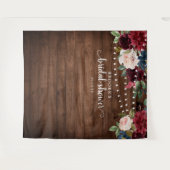 Tenture Fond de décor floral rose pour mariage de Bourgogn (Devant (Horizontal))