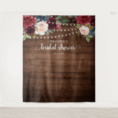 Tenture Fond de décor floral rose pour mariage de Bourgogn (Devant)