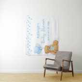 Tenture Fond de décor Ours en peluche étoiles bleues pour (En situation)