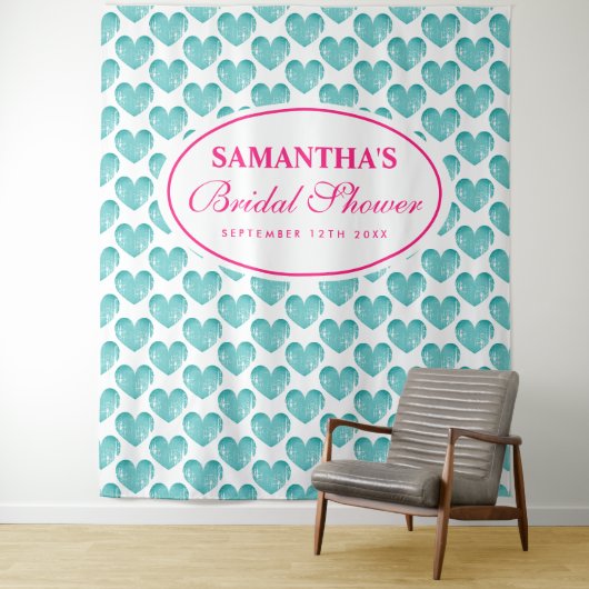 Tenture Fond de décor photo de mariage rétro sarcelle en f (En situation)