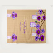 Tenture Fond de décor photo en bois rustique avec jarre en (Devant (Horizontal))