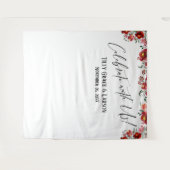 Tenture Fond de décor photo Floral Rouge Célébrez avec nou (Devant (Horizontal))