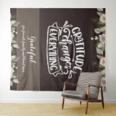 Tenture Fond de décor photo moderne « La gratitude change  (En situation (horizontale))