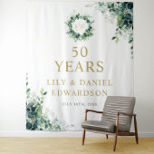 Tenture Fond de décor pour 50e anniversaire Monogram Green (En situation)