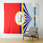 Tenture Fond de décor pour anniversaire de CIRQUE carnaval (En situation (horizontale))