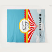 Tenture Fond de décor pour anniversaire de CIRQUE fête for (Devant (Horizontal))