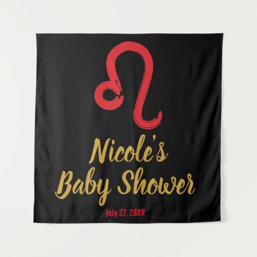 Tenture Fond de décor pour anniversaire du signe astrologi (Devant)