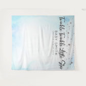 Tenture Fond de décor pour Baby Shower Bleu Twinkle Twinkl (Devant (Horizontal))