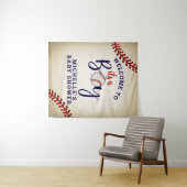 Tenture Fond de décor pour Baby Shower de baseball (En situation (horizontale))