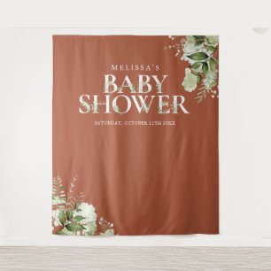 Tenture Fond de décor pour baby shower en terre cuite avec