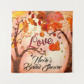 Tenture Fond de décor pour douche de mariée automne tomber (Devant)