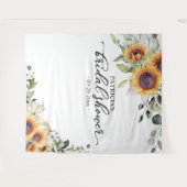 Tenture Fond de décor pour douche de mariée avec tournesol (Devant (Horizontal))