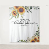 Tenture Fond de décor pour douche de mariée avec tournesol (Devant)