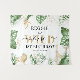 Tenture Fond de décor pour fête d'anniversaire 1 an sur le