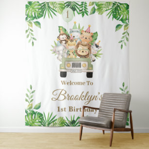 Tenture Fond de décor pour fête d'aventure en voiture Safa
