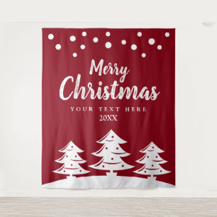 Tenture Fond de décor pour fête de Noël avec chute de neig