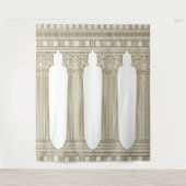 Tenture Fond de décor pour fête de retraite avec colonnes (Devant)