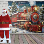 Tenture Fond de décor pour le Train de Noël