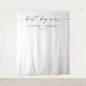 Tenture Fond de décor pour mariage du plus beau jour (Devant)