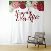 Tenture Fond de décor pour mariage « Ils vécurent heureux  (En situation)