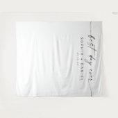 Tenture Fond de décor pour mariage Meilleur jour (Devant (Horizontal))