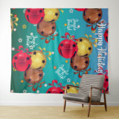 Tenture Fond de décor pour Noël avec des grelots (En situation (horizontale))