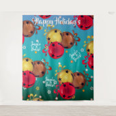 Tenture Fond de décor pour Noël avec des grelots (Devant)