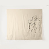 Tenture Fond de décor pour photo de Baby Shower beige Cham (Devant (Horizontal))