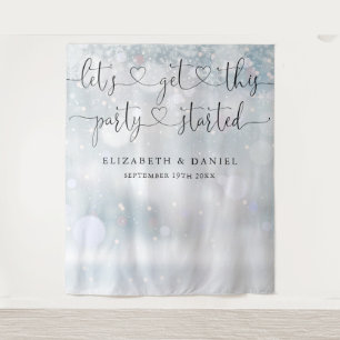 Tenture Fond de décor pour photo de mariage hivernal avec